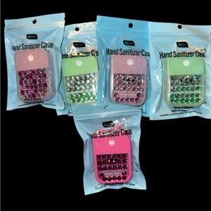 Sparkling Hand Sanitizer Case - Pink and Green